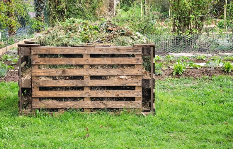 A home compost pile.