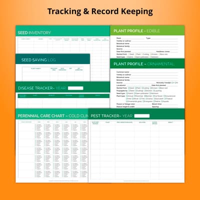 smart garden journal tracking and record keeping pages