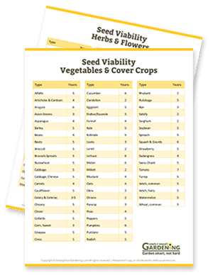 seed viability chart printable pdf pages